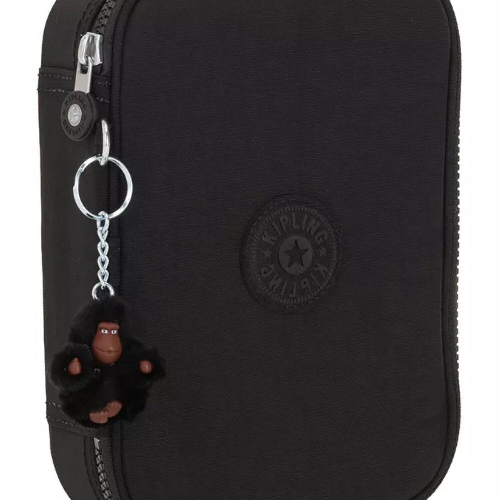 Kipling Unisex-Adult 6"L X 8.25"H X 2"D Pencil Case, Black, 1 Count